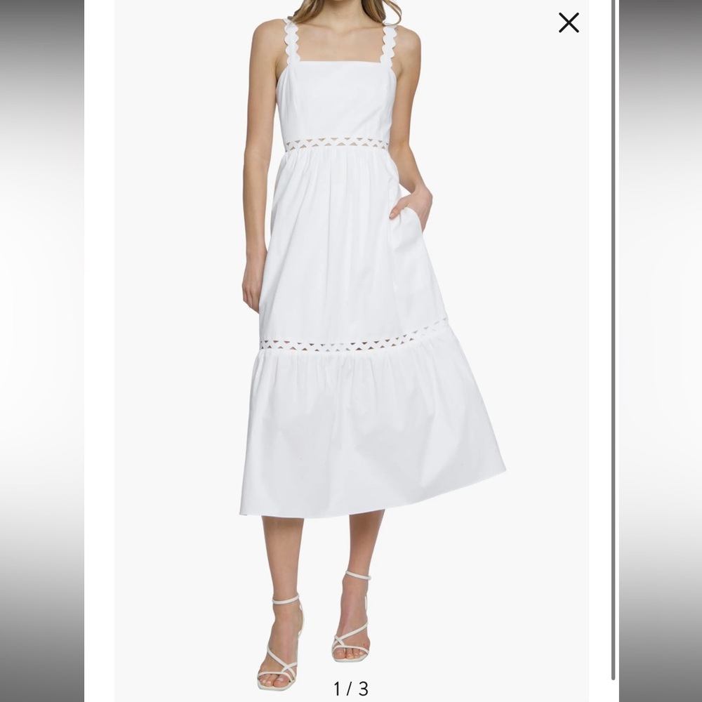 Sleeveless Tiered Stretch Poplin Midi Dress
DONNA MORGAN FOR MAGGY - sz:0